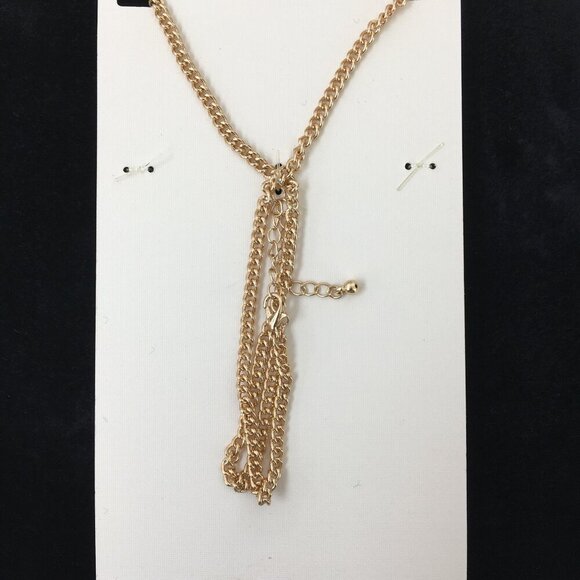 Iam Must Have Iridescent Blue and Gray Bead 3-Strand Layered Necklace NWT - Picture 4 of 5